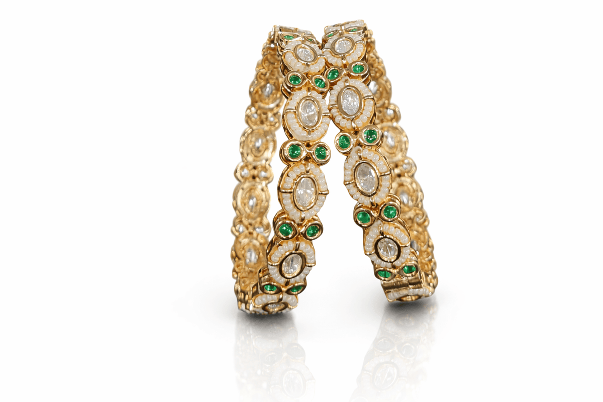 Kundan Bangles 05087 - KRISHNA'S SWETA JEWELLERY
