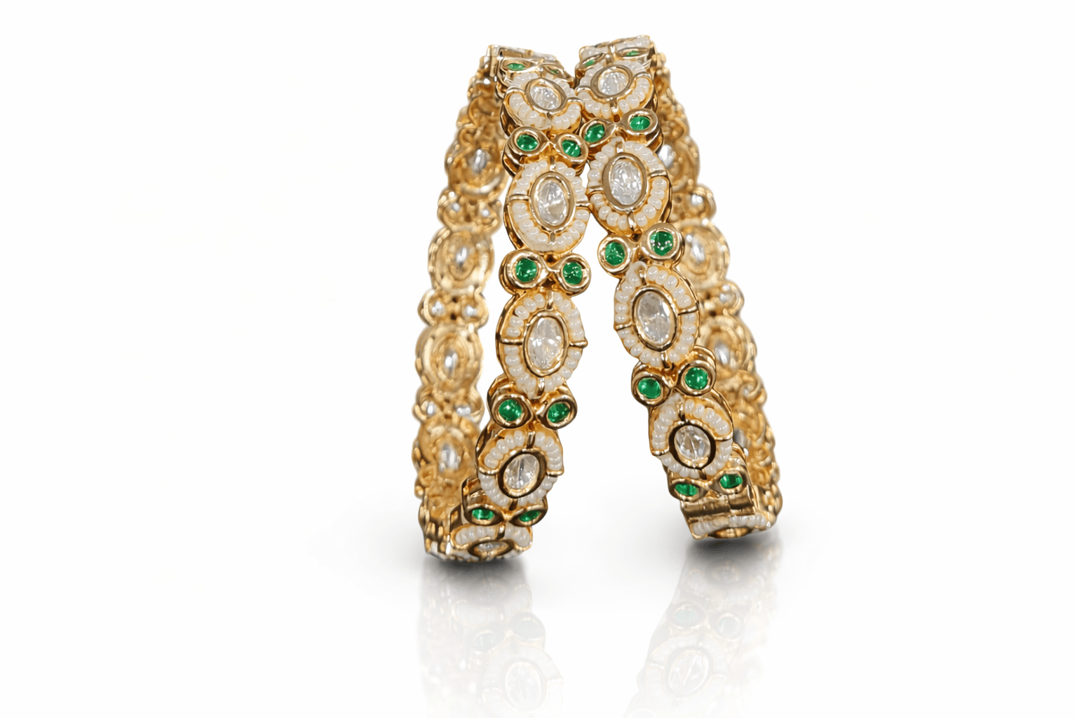 Kundan Bangles 05087 - KRISHNA'S SWETA JEWELLERY