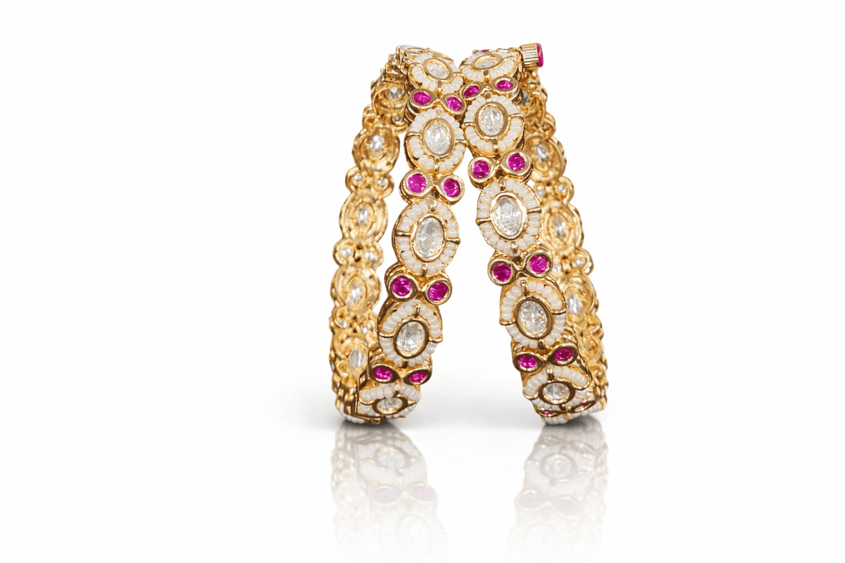 Kundan Bangles 05087 - KRISHNA'S SWETA JEWELLERY
