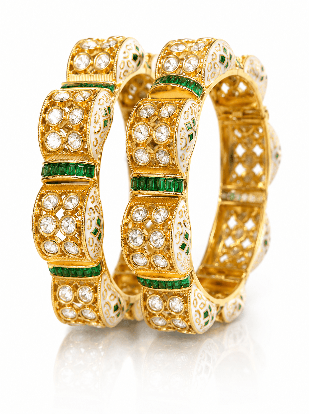 Kundan Bangles 05186 - KRISHNA'S SWETA JEWELLERY