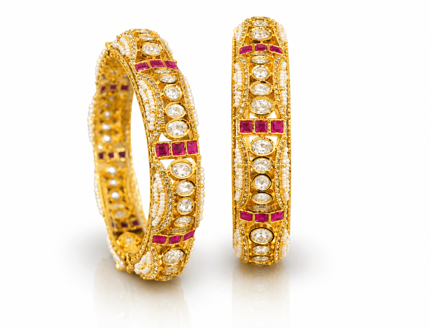 Kundan Bangles 06025 - KRISHNA'S SWETA JEWELLERY