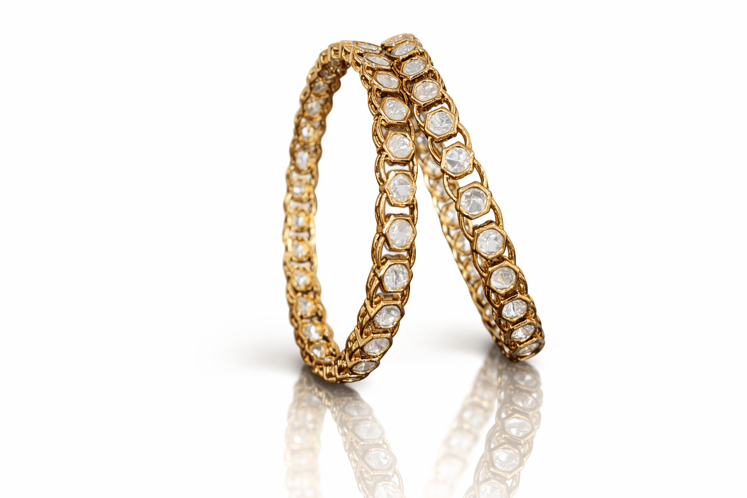 Kundan Bangles 06060 - KRISHNA'S SWETA JEWELLERY