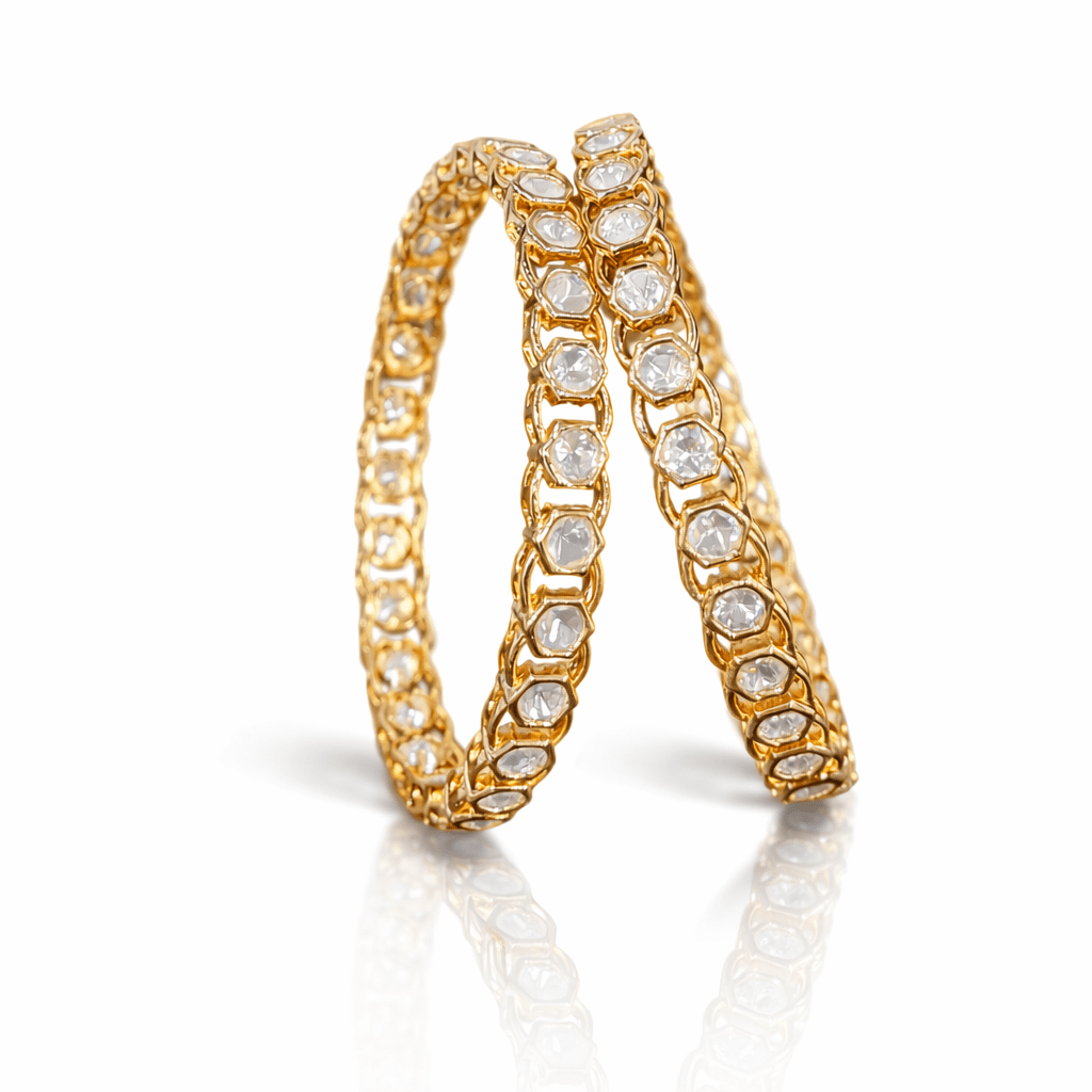 Kundan Bangles 06060 - KRISHNA'S SWETA JEWELLERY