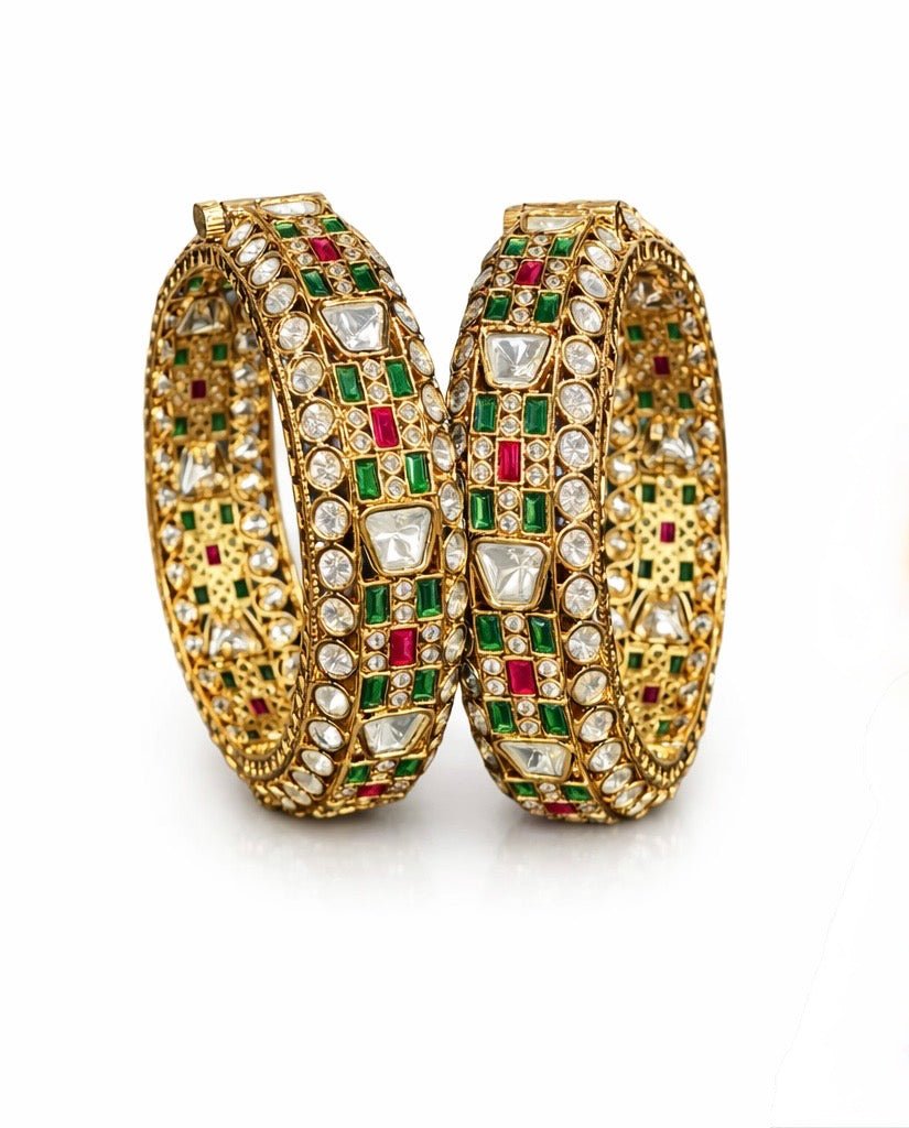 Kundan Bangles 07374 - KRISHNA'S SWETA JEWELLERY