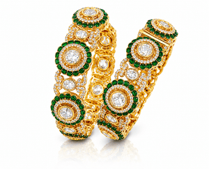 Kundan Bangles 07660 - KRISHNA'S SWETA JEWELLERY