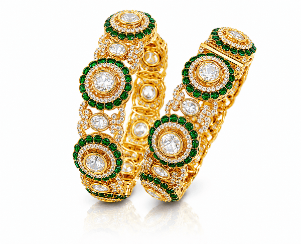 Kundan Bangles 07660 - KRISHNA'S SWETA JEWELLERY