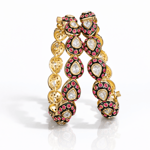 Kundan Bangles 07820 - KRISHNA'S SWETA JEWELLERY