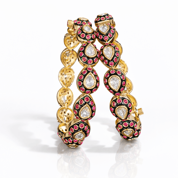 Kundan Bangles 07820 - KRISHNA'S SWETA JEWELLERY