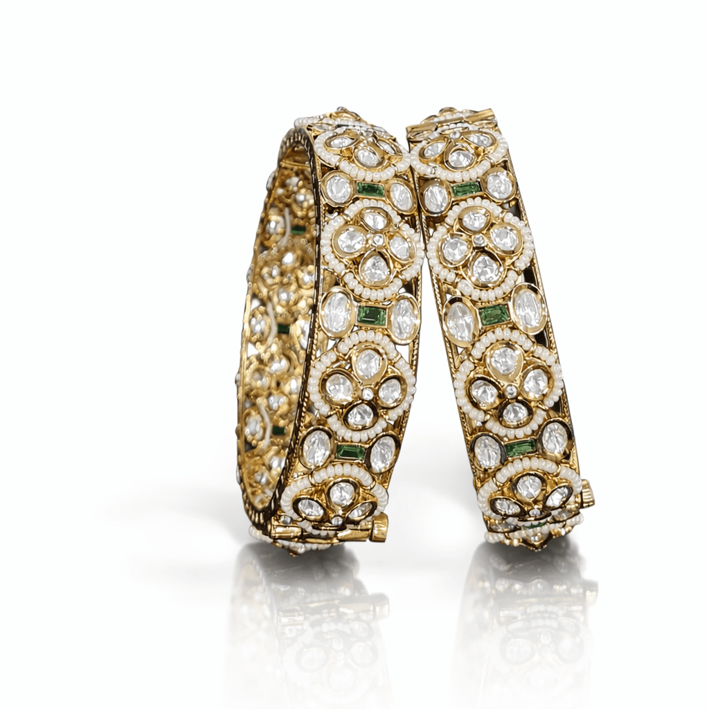 Kundan Bangles 07879 - KRISHNA'S SWETA JEWELLERY