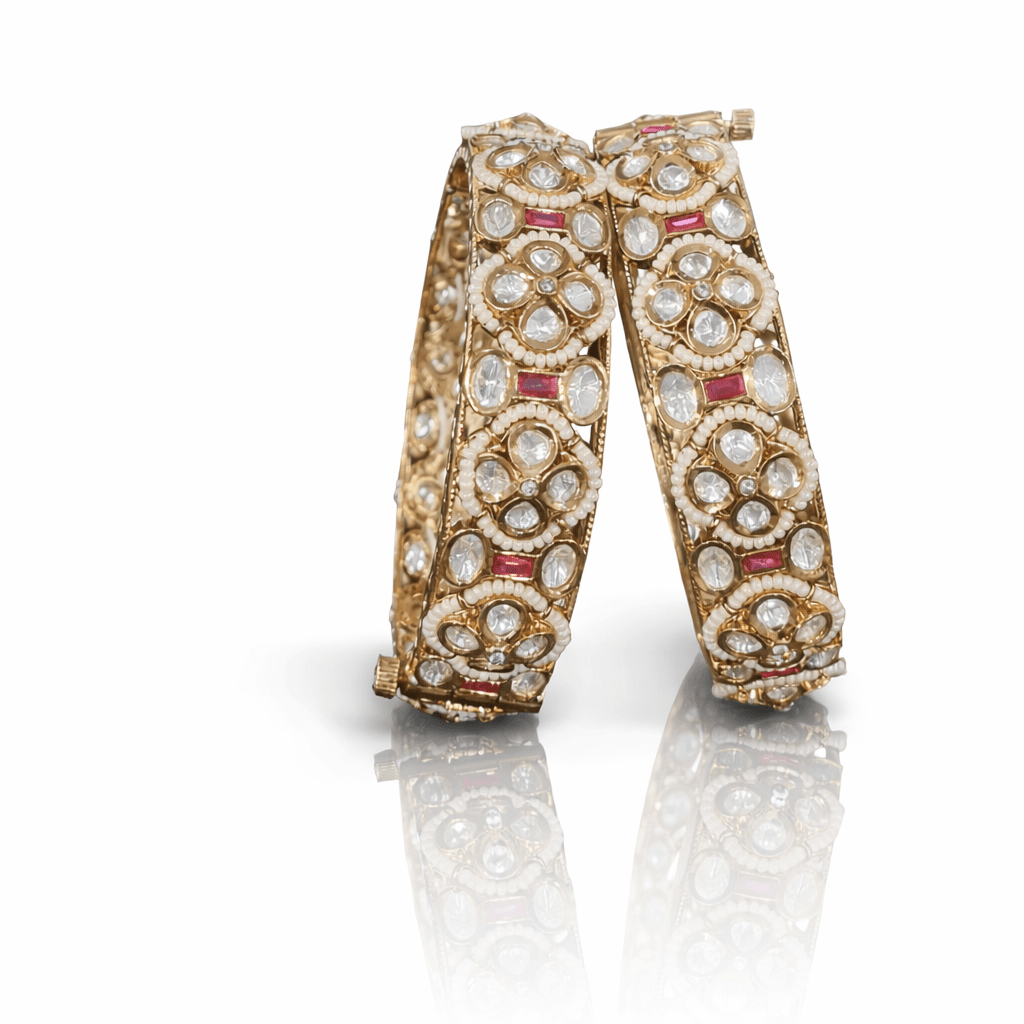 Kundan Bangles 07879 - KRISHNA'S SWETA JEWELLERY