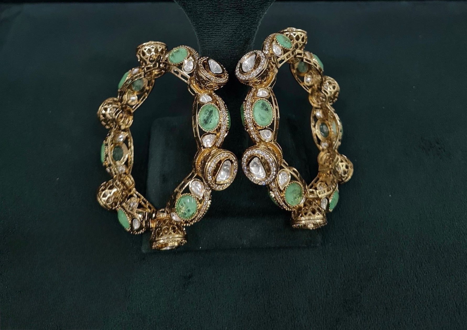 Kundan Bangles 08374 - KRISHNA'S SWETA JEWELLERY