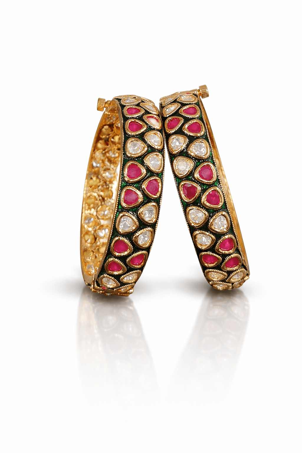 Kundan Bangles 08396 - KRISHNA'S SWETA JEWELLERY
