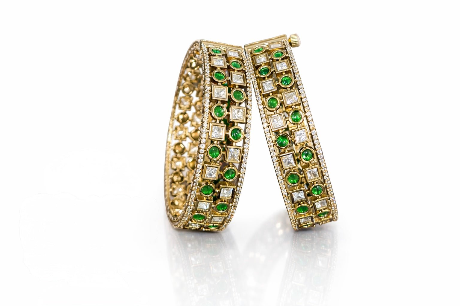 Kundan Bangles 08419 - KRISHNA'S SWETA JEWELLERY