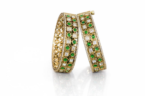 Kundan Bangles 08419 - KRISHNA'S SWETA JEWELLERY