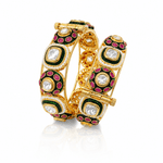 Kundan Bangles 09491 - KRISHNA'S SWETA JEWELLERY