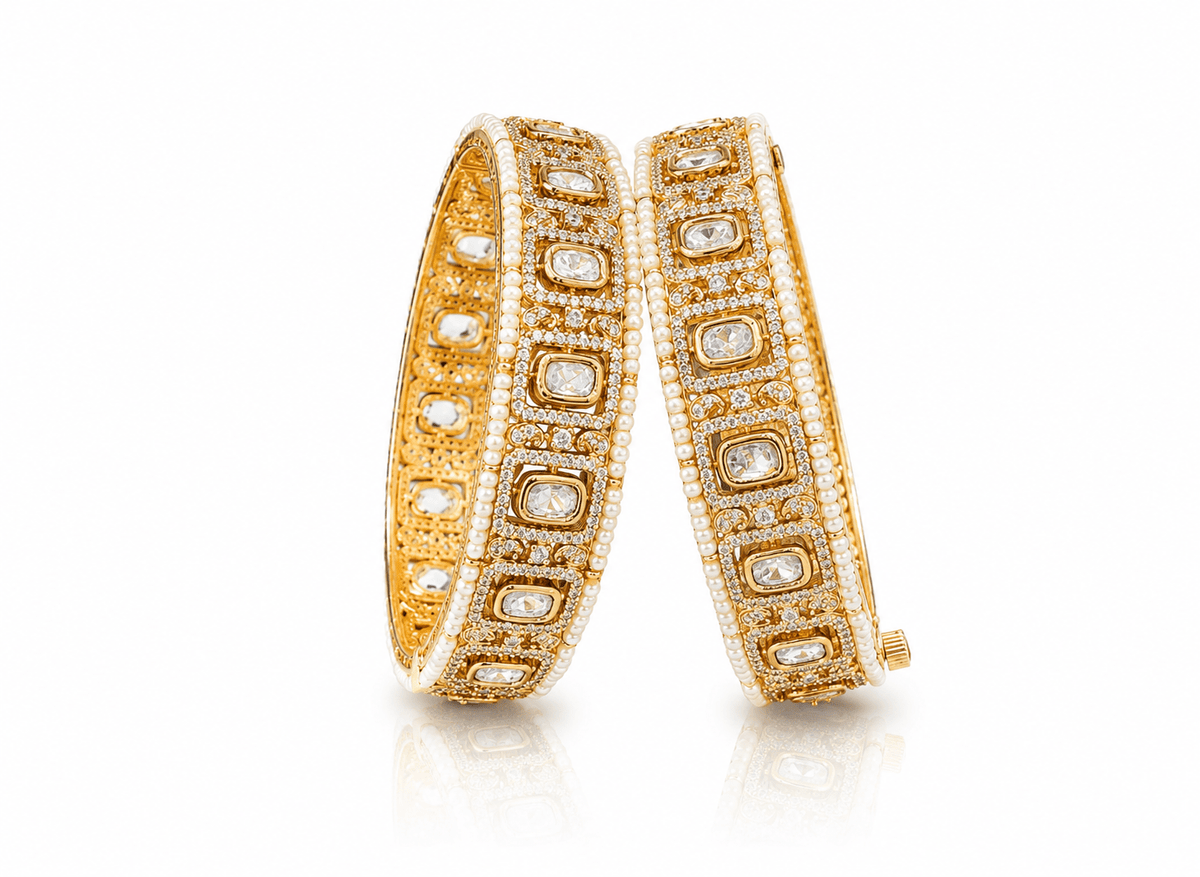 Kundan Bangles 10501 - KRISHNA'S SWETA JEWELLERY