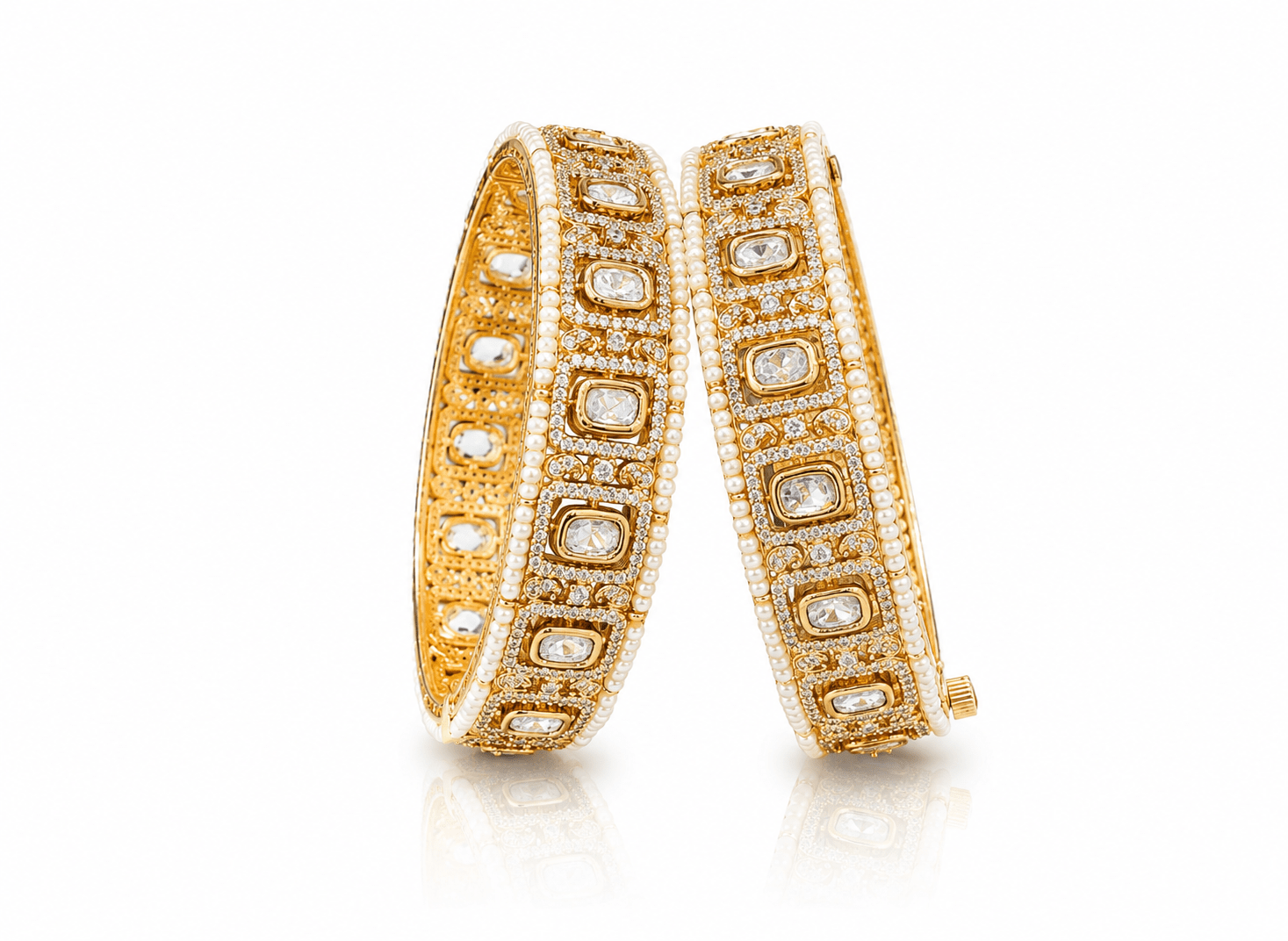 Kundan Bangles 10501 - KRISHNA'S SWETA JEWELLERY