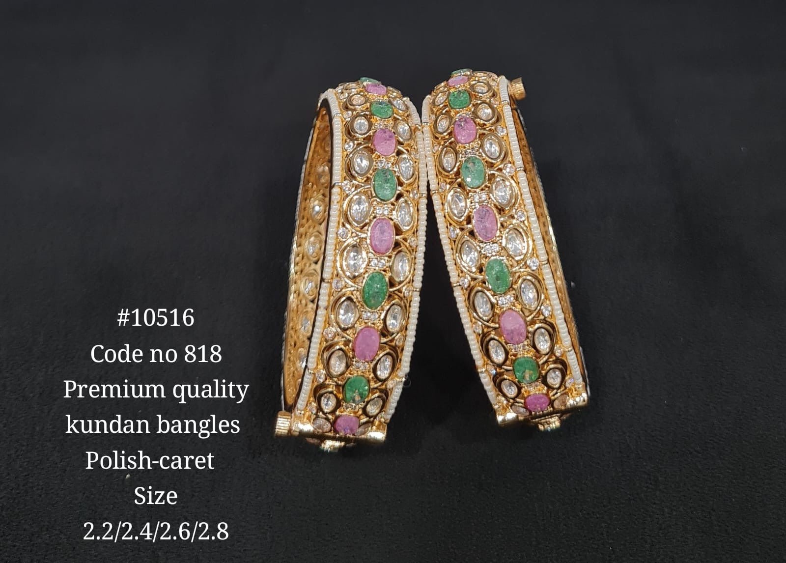 Kundan Bangles 10516 - KRISHNA'S SWETA JEWELLERY