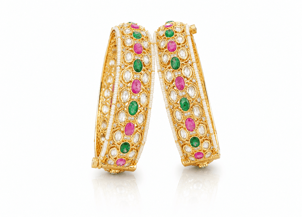 Kundan Bangles 10516 - KRISHNA'S SWETA JEWELLERY