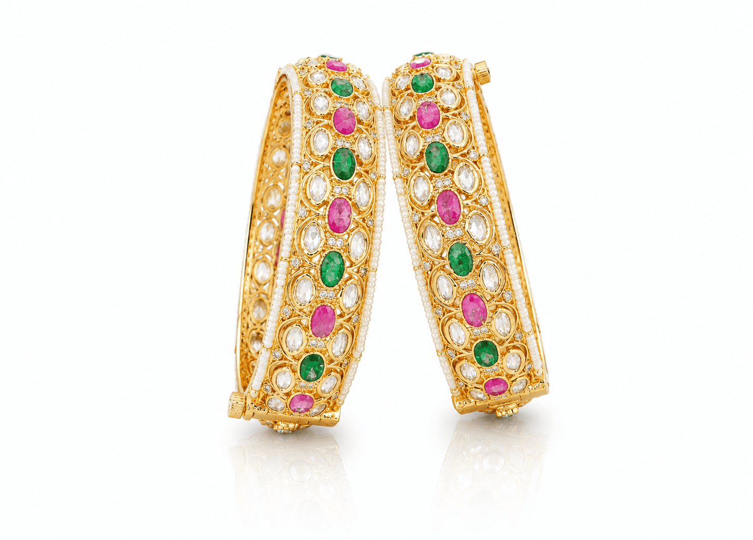 Kundan Bangles 10516 - KRISHNA'S SWETA JEWELLERY