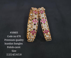 Kundan Bangles 10603 - KRISHNA'S SWETA JEWELLERY