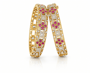 Kundan Bangles 10603 - KRISHNA'S SWETA JEWELLERY