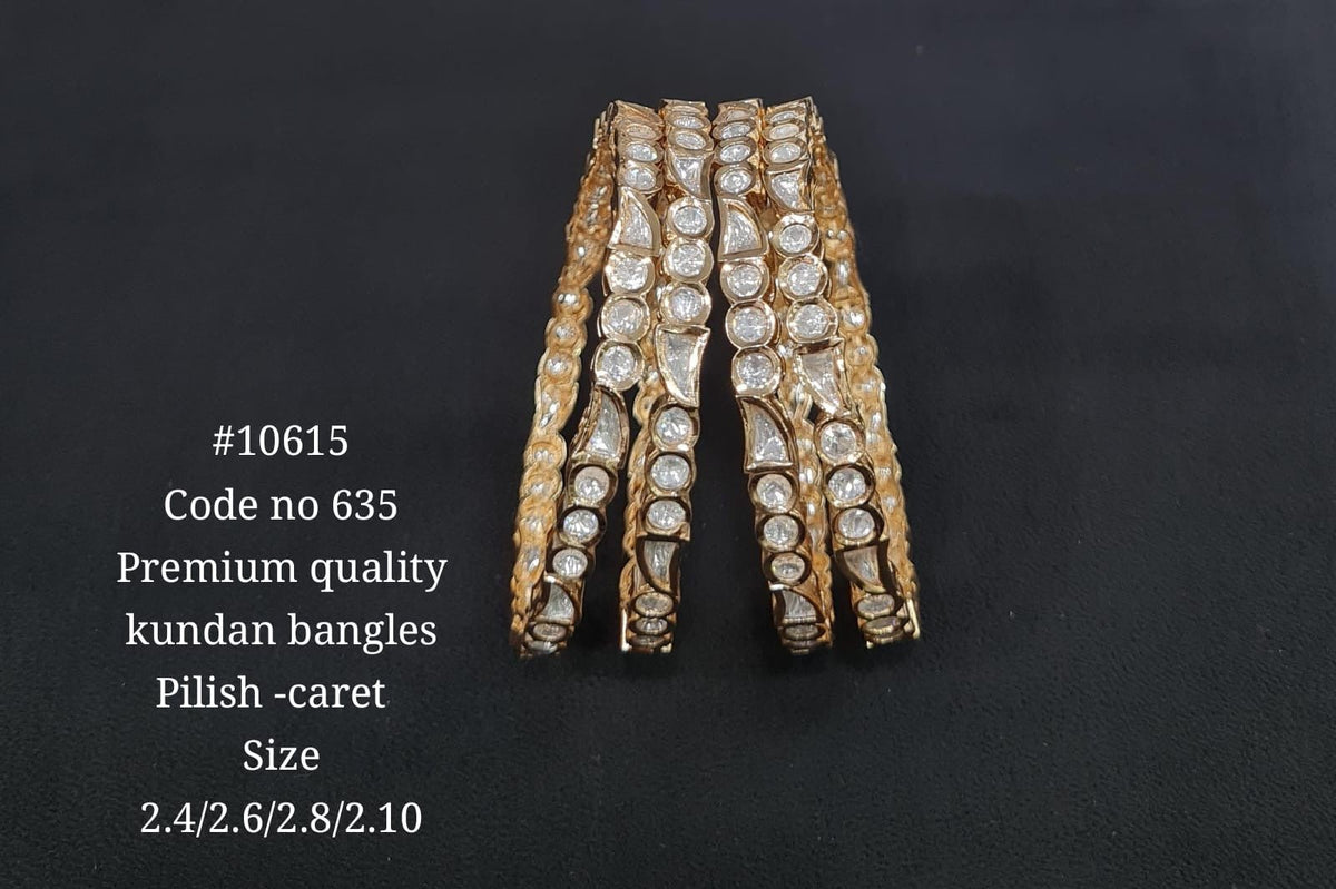 Kundan Bangles 10615 - KRISHNA'S SWETA JEWELLERY