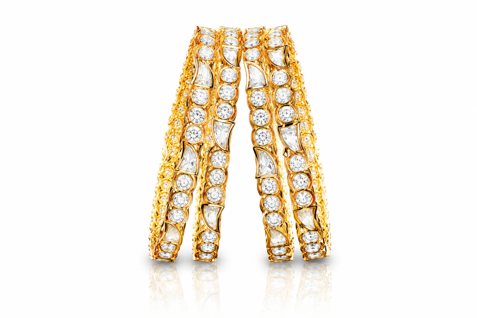 Kundan Bangles 10615 - KRISHNA'S SWETA JEWELLERY