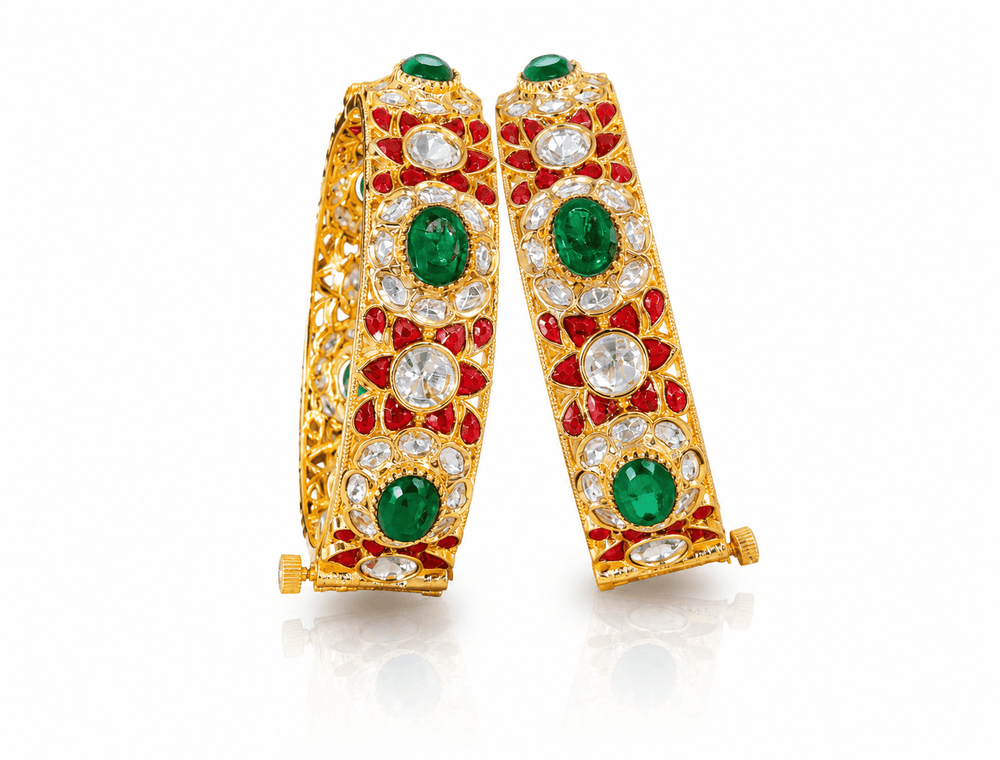 Kundan Bangles 10651 - KRISHNA'S SWETA JEWELLERY
