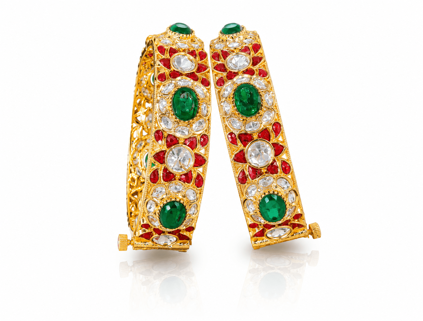 Kundan Bangles 10651 - KRISHNA'S SWETA JEWELLERY