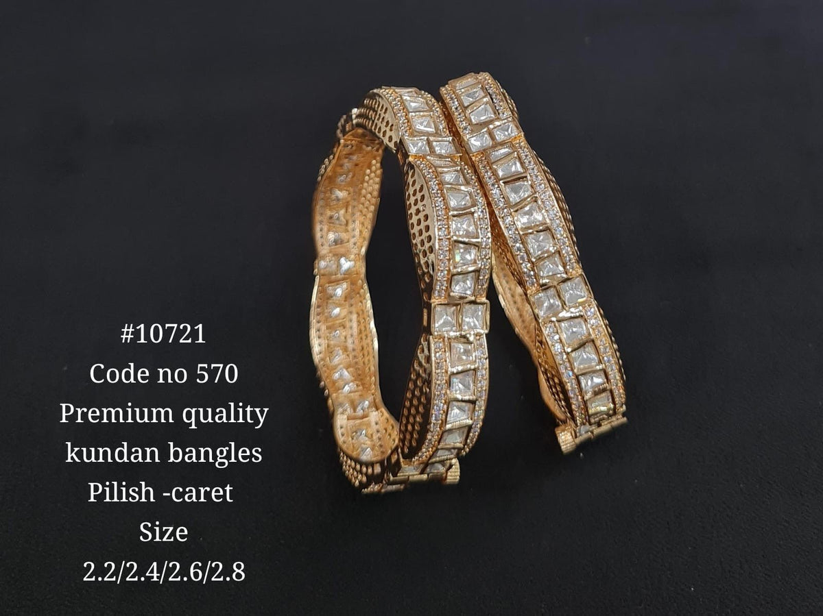 Kundan Bangles 10721 - KRISHNA'S SWETA JEWELLERY