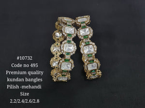 Kundan Bangles 10732 - KRISHNA'S SWETA JEWELLERY