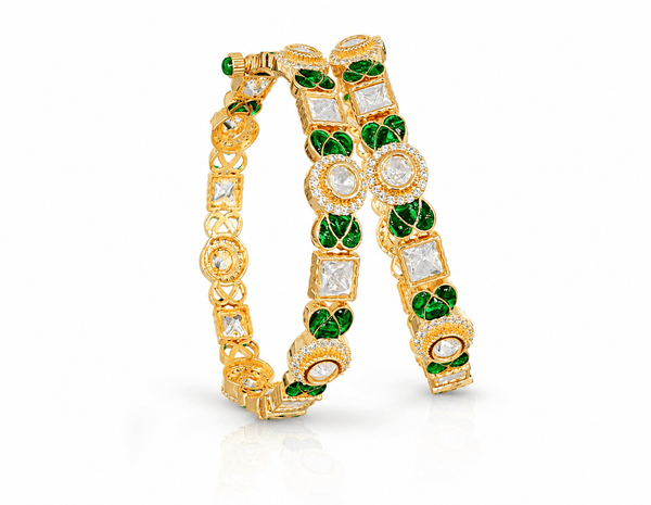 Kundan Bangles 11009 - KRISHNA'S SWETA JEWELLERY