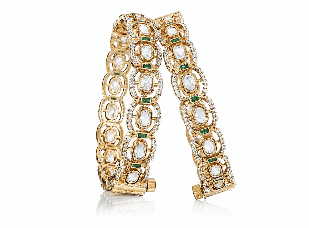 Kundan Bangles 11324 - KRISHNA'S SWETA JEWELLERY
