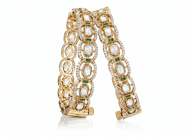Kundan Bangles 11324 - KRISHNA'S SWETA JEWELLERY