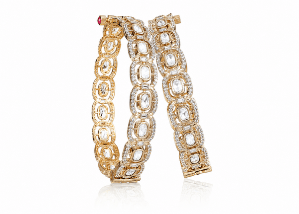 Kundan Bangles 11324 - KRISHNA'S SWETA JEWELLERY