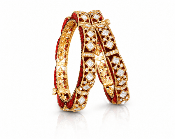 Kundan Bangles 11476 - KRISHNA'S SWETA JEWELLERY