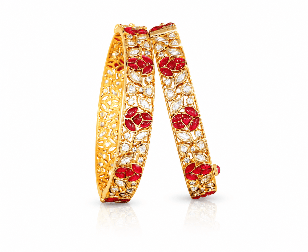 Kundan Bangles 11531 - KRISHNA'S SWETA JEWELLERY