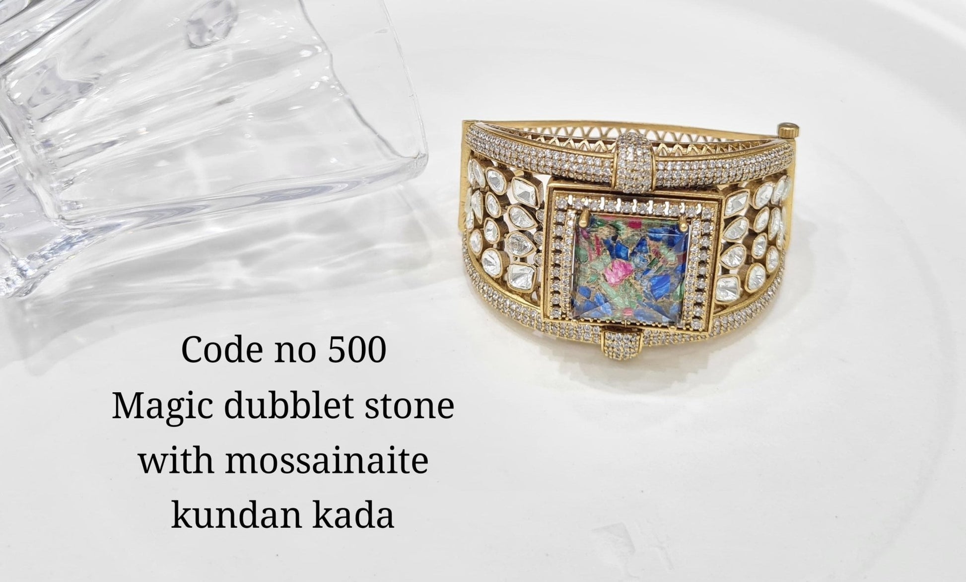 Kundan bracelet 00130 - KRISHNA'S SWETA JEWELLERY