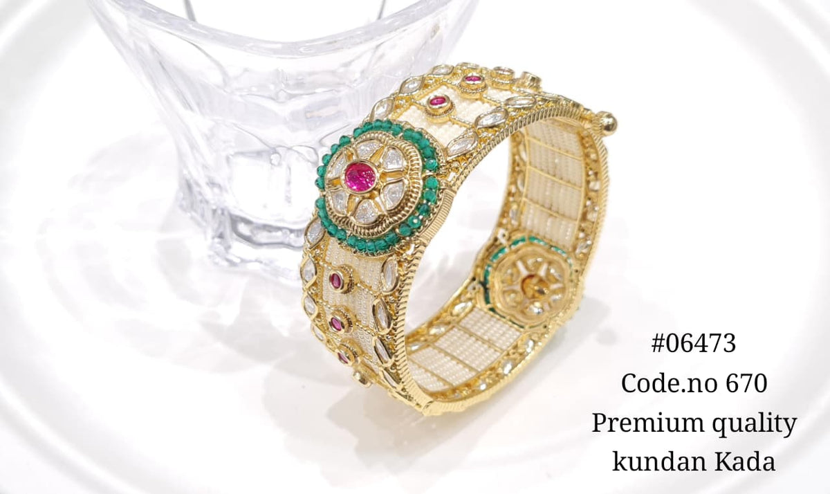 Kundan Bracelet 06473 - KRISHNA'S SWETA JEWELLERY