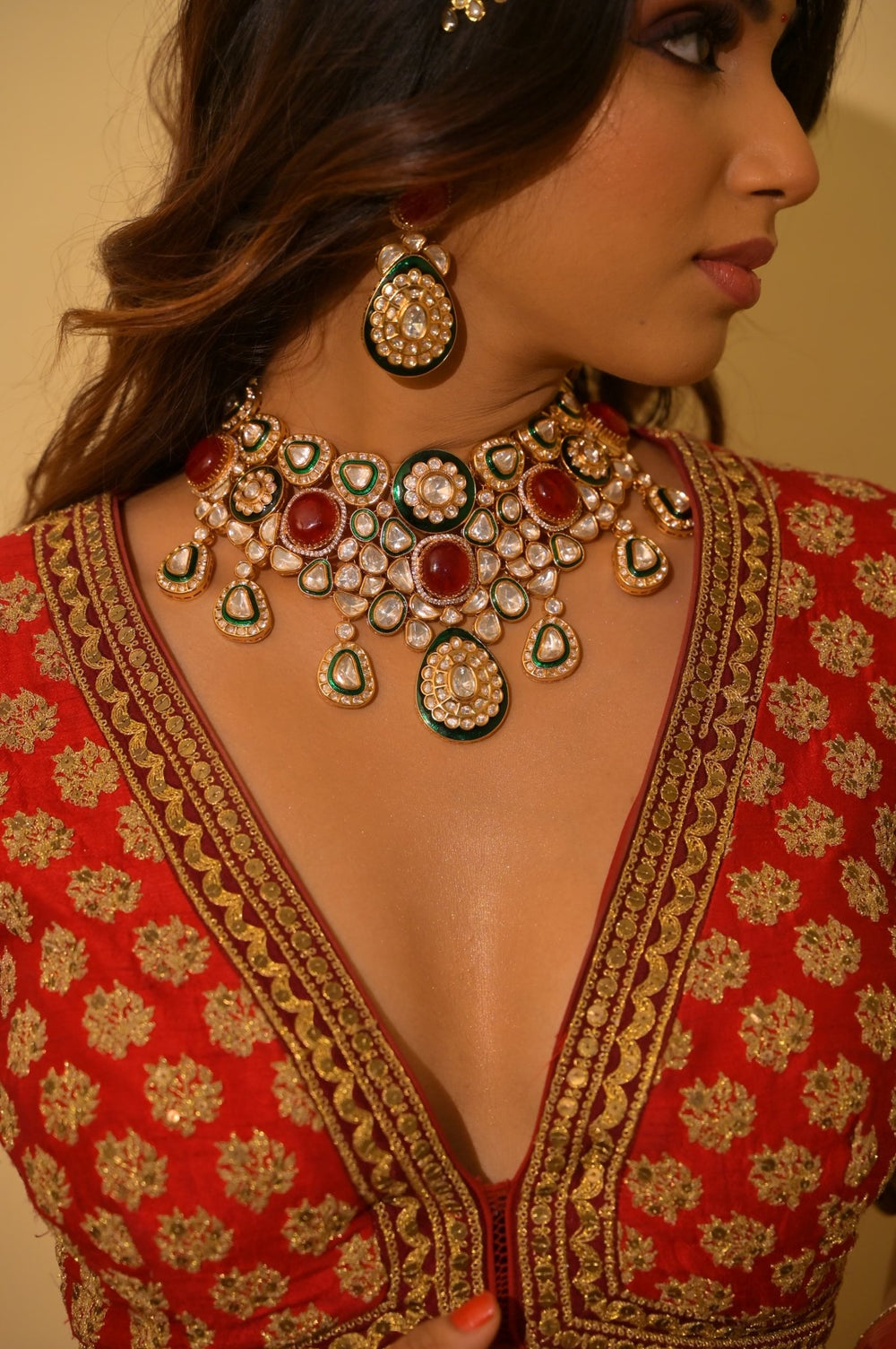 Kundan Bride Set 00344 - KRISHNA'S SWETA JEWELLERY