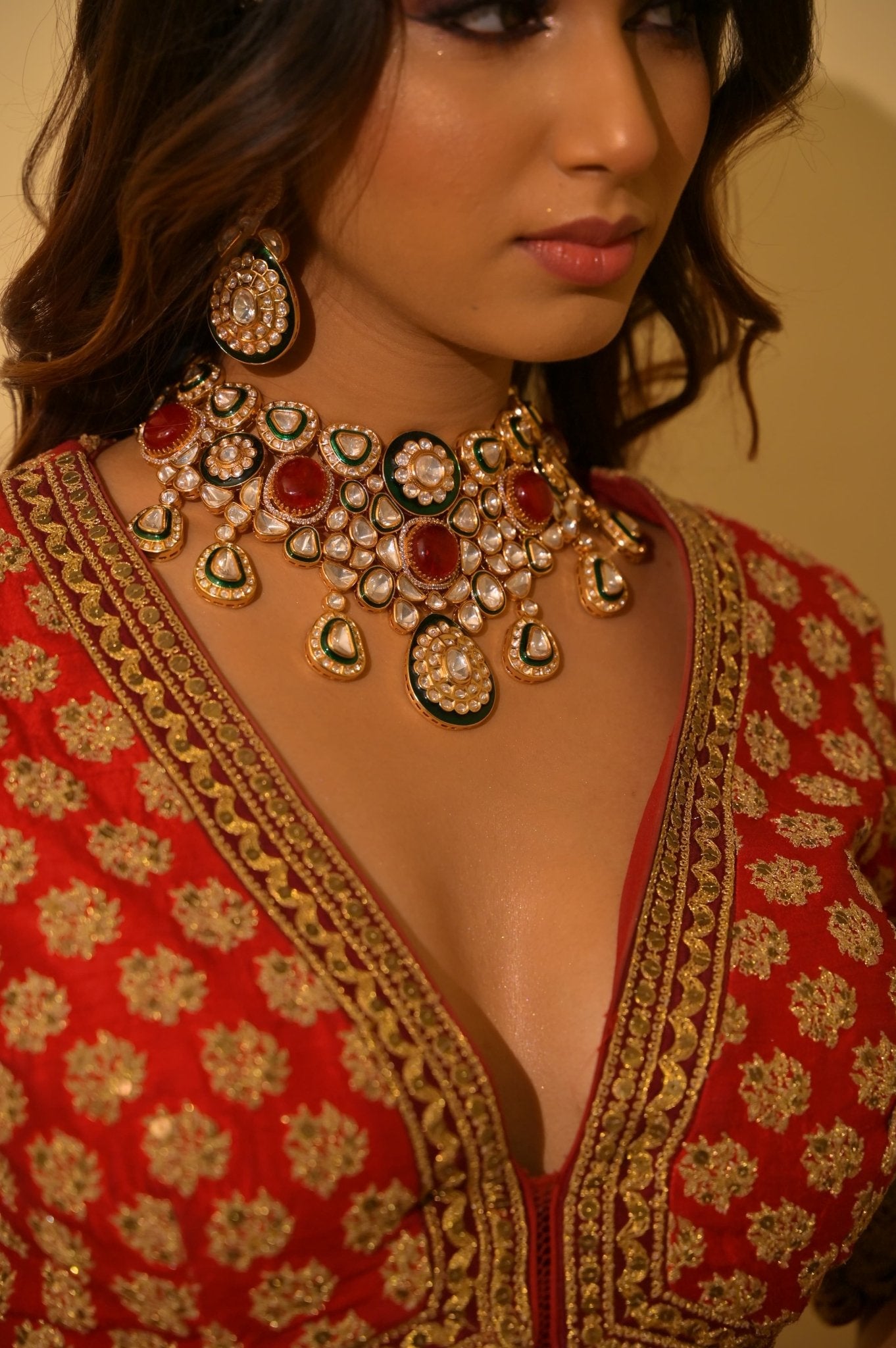 Kundan Bride Set 00344 - KRISHNA'S SWETA JEWELLERY