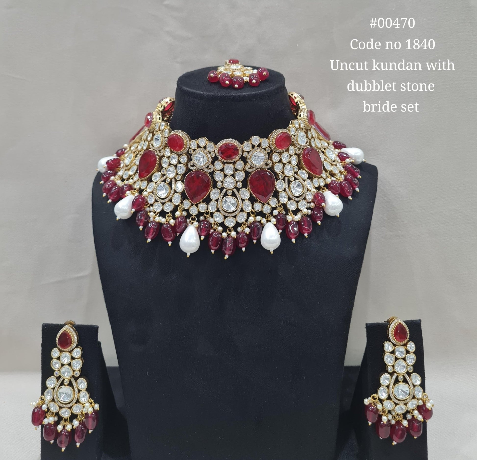 Kundan Bride Set 00470 - KRISHNA'S SWETA JEWELLERY