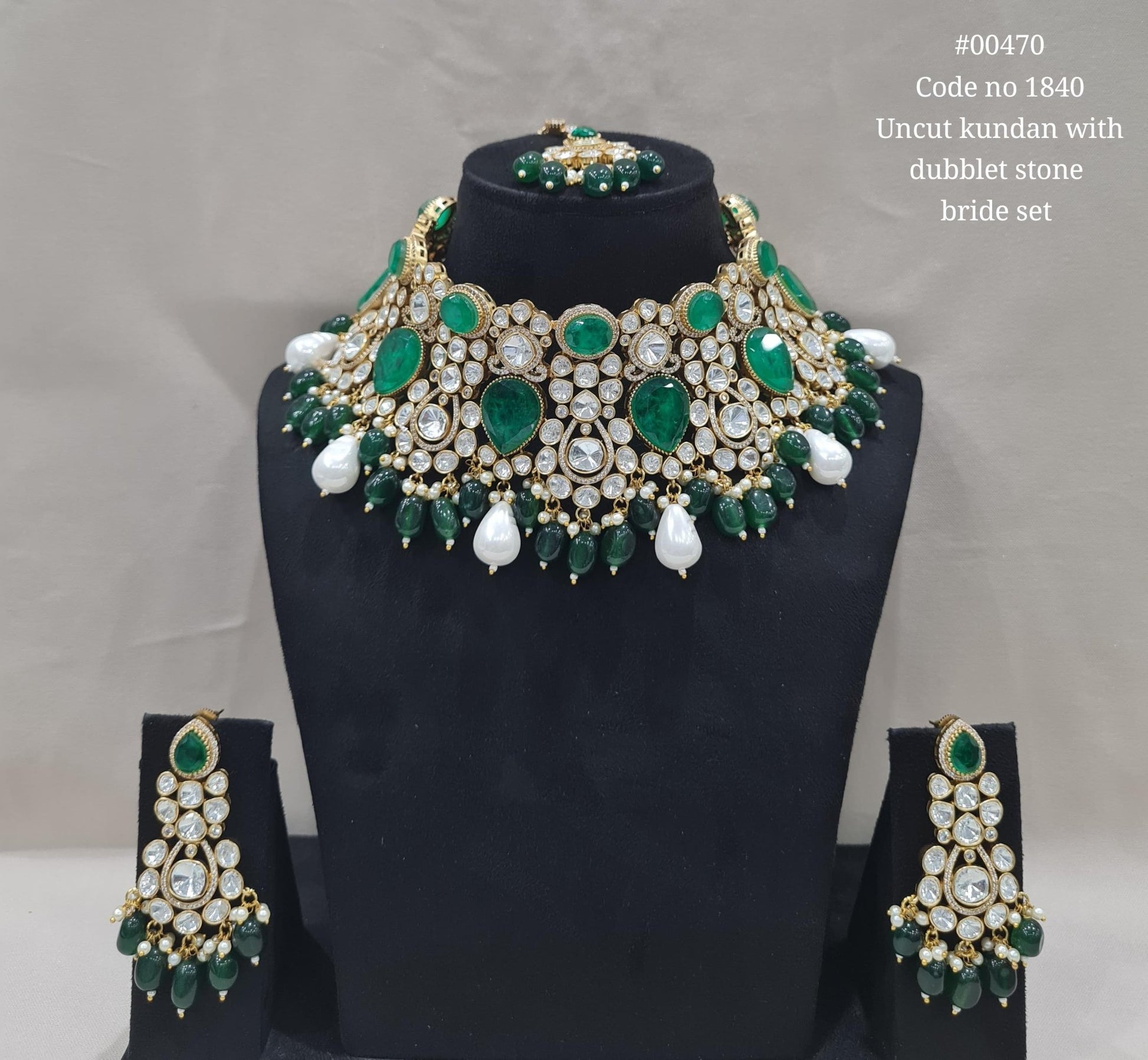 Kundan Bride Set 00470 - KRISHNA'S SWETA JEWELLERY