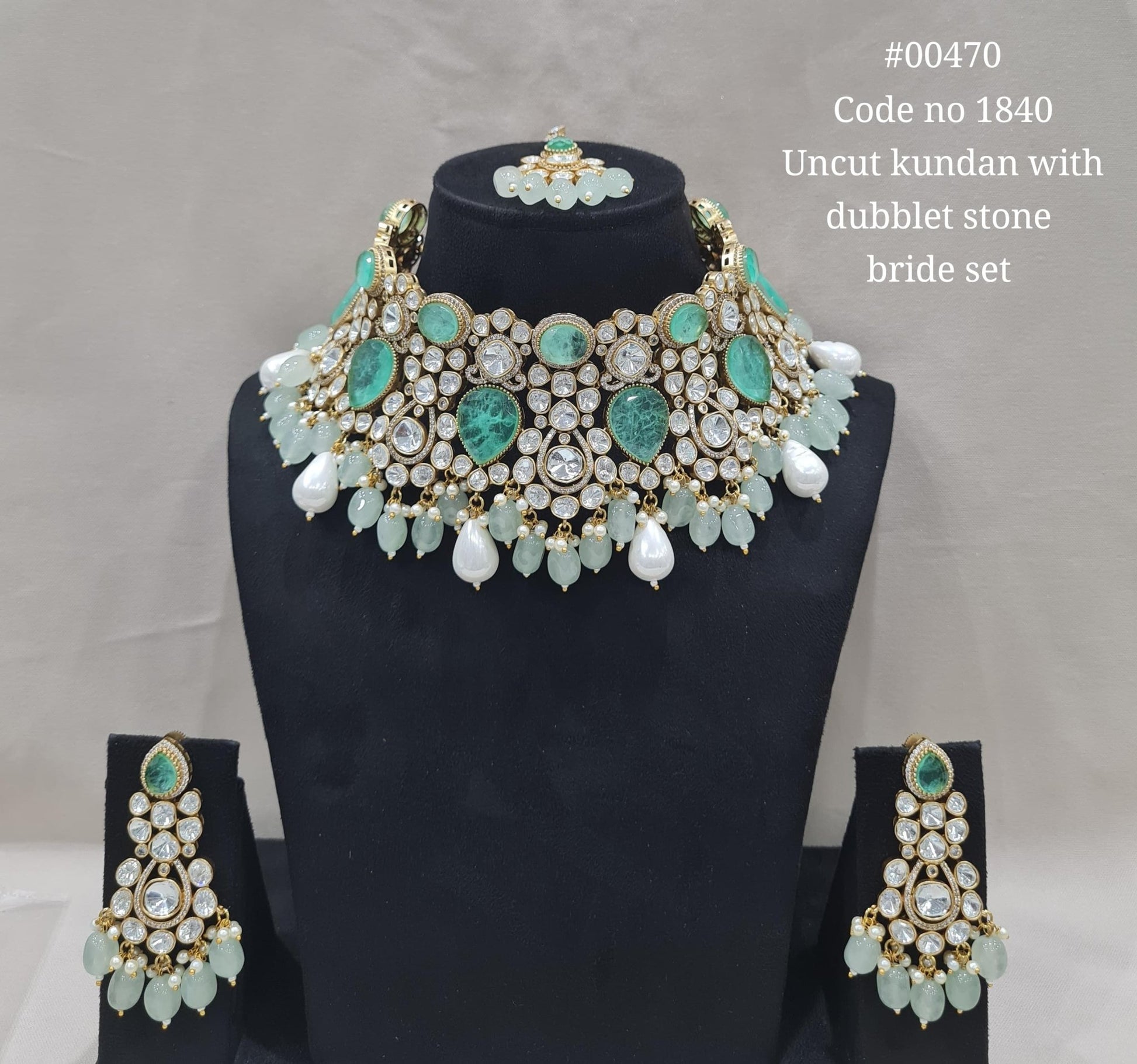 Kundan Bride Set 00470 - KRISHNA'S SWETA JEWELLERY