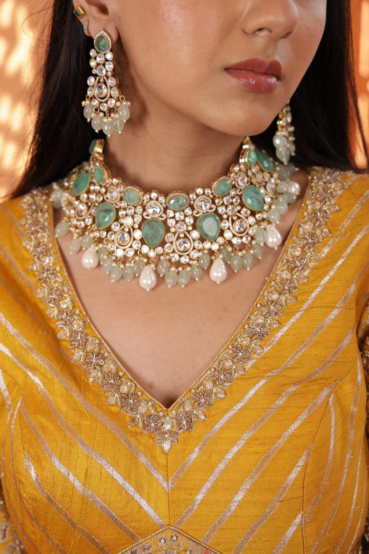 Kundan Bride Set 00470 - KRISHNA'S SWETA JEWELLERY