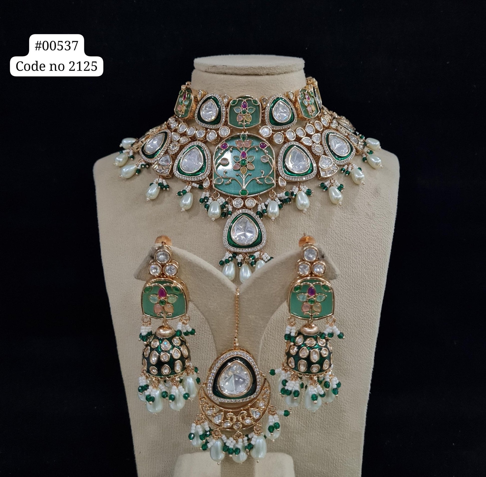 Kundan Bride Set 00537 - KRISHNA'S SWETA JEWELLERY
