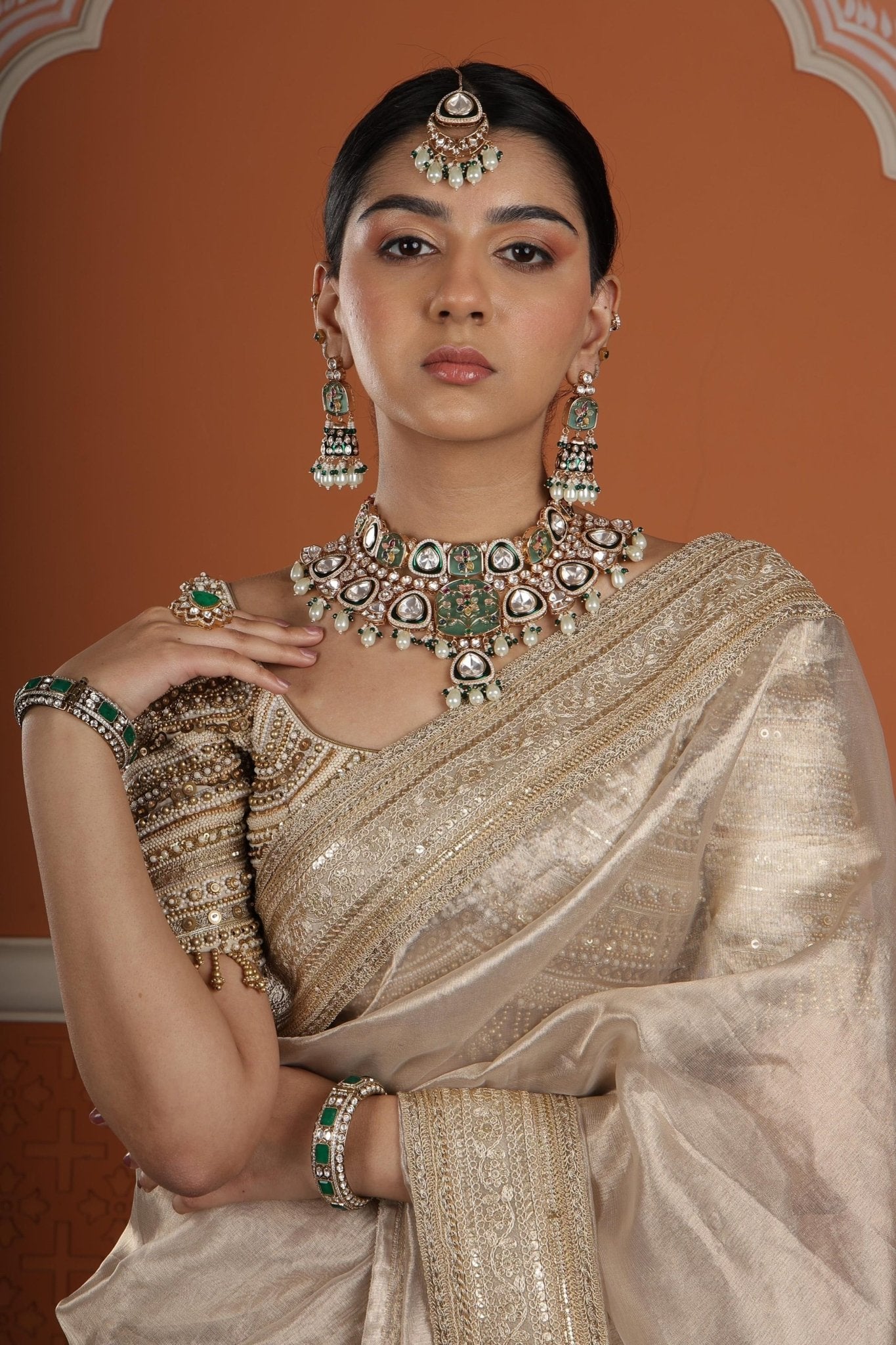 Kundan Bride Set 00537 - KRISHNA'S SWETA JEWELLERY