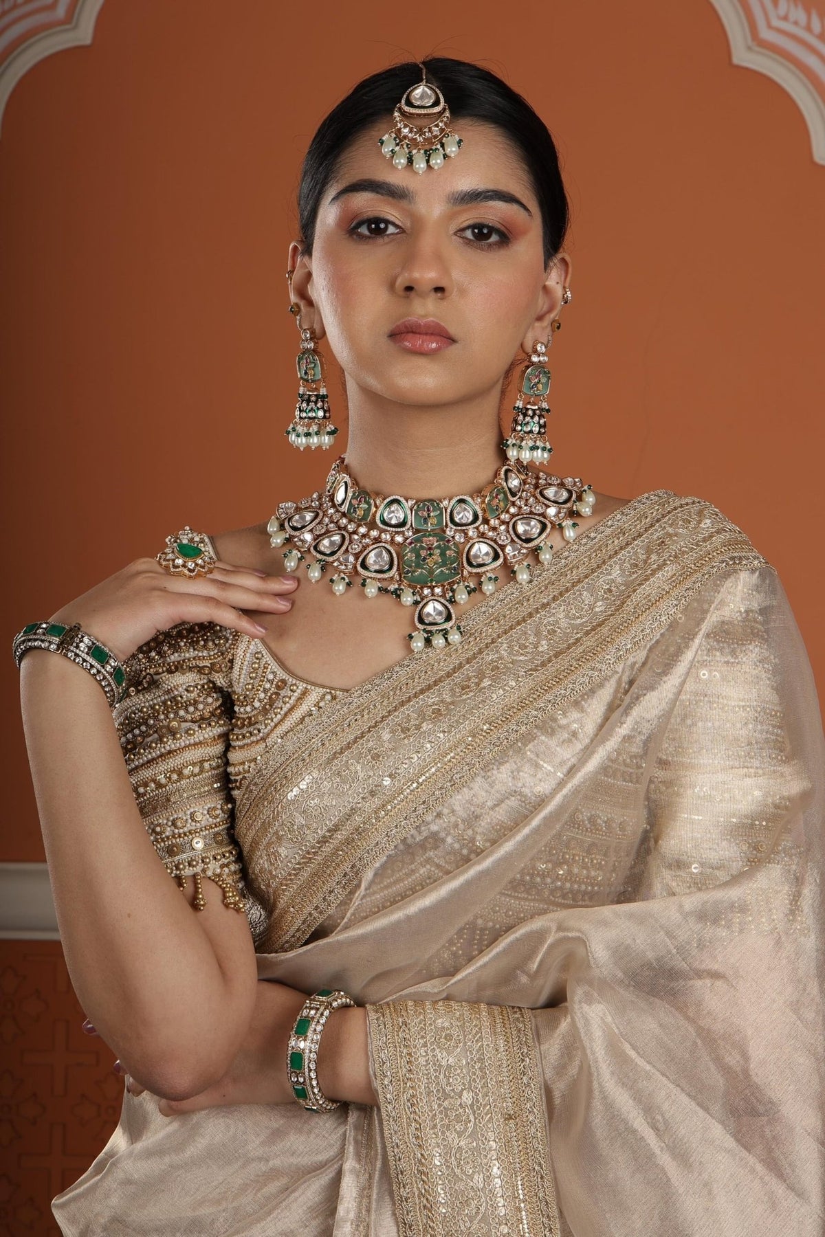 Kundan Bride Set 00537 - KRISHNA'S SWETA JEWELLERY