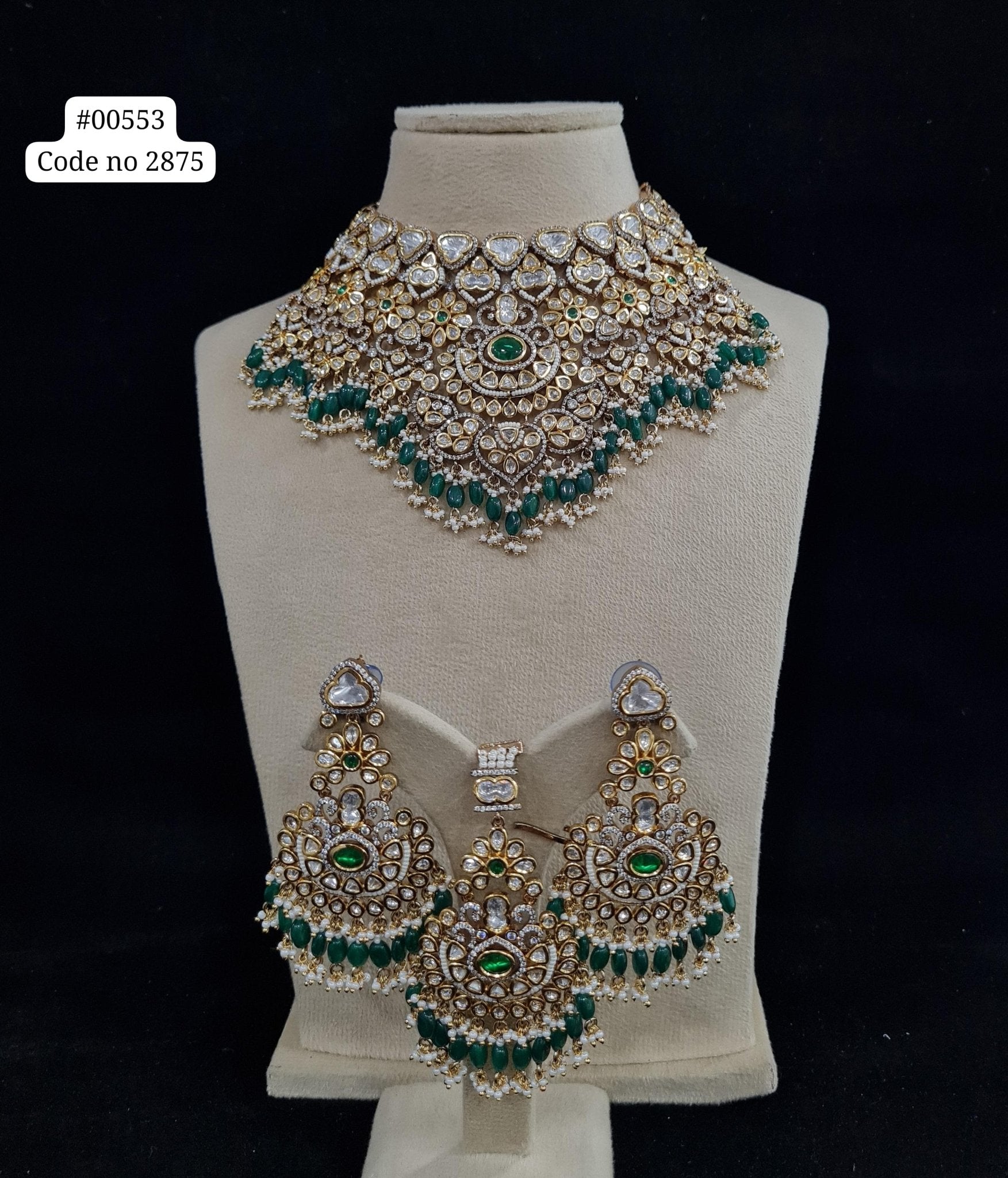 Kundan Bride Set 00553 - KRISHNA'S SWETA JEWELLERY